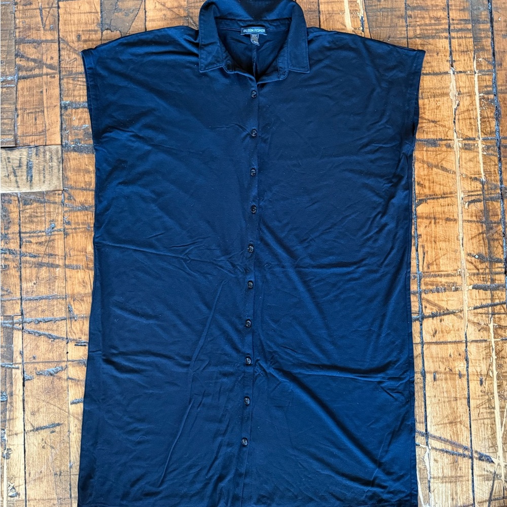 Eileen Fisher Women's Black Midi Dress
